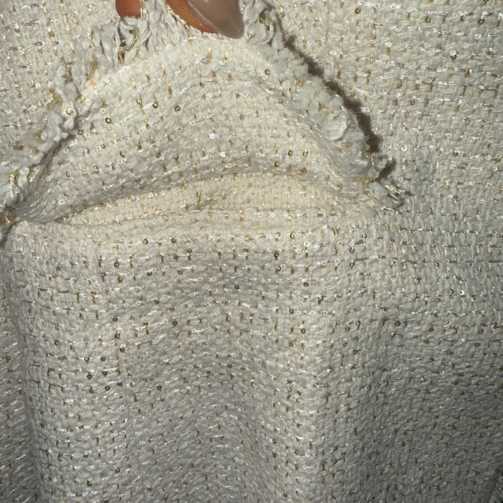 Vici Cream Double-Breasted Tweed Jacket - Picture 5 of 12